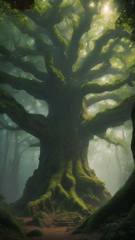 Huge Trees Forest, Giant Tree Aesthetic, Old Growth Trees, Large Tree Aesthetic, Ash Tree Aesthetic, Old Trees Aesthetic, Gentle Giant Aesthetic, Giant Tree Fantasy Art, Big Tree Aesthetic