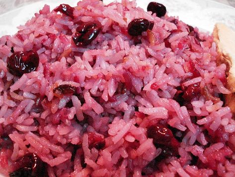 Cherry Rice Cherry Rice, Canned Fruits, Canned Tomatoes, Canned Cherries, Easy Rice Recipes, Long Grain Rice, Coconut Rice, Cherry Juice, Persian Food