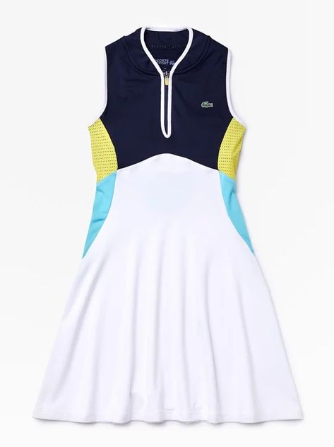 Tennis Dress Outfit, Fashion Design Template, Tennis Outfit Women, Lacoste Women, Lacoste Sport, Tennis Fashion, Y2k Outfits, Sleeves Dress, Sport Dress