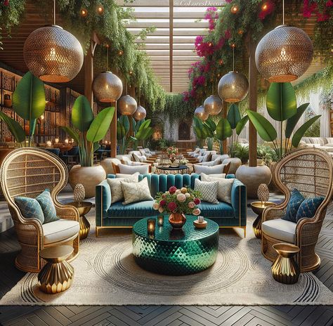 🇲🇽 Would you visit this Outdoor Restaurant? My @giLherrera concept of a Modern Mexican Hacienda Restaurant (digital renderings for a project) with a VERY Cabo VIBE!! (I’m enjoying the Rattan with Copper accents: what do you think?) . At CoLores Decor Our team is constantly experimenting with textures & “WOW” styles for a UNIQUE statement design for any room…Introducing TOP 🇲🇽 MeXican Artisan Design & CATAPULTING our culture’s Talent through the vision of our founder, GiL Herrera @giLherrera ... Mexican Resort Decor, Hacienda Restaurant, Modern Mexican Hacienda, Mexican Restaurant Food, Mexican Hacienda Decor, Hacienda Decor, Food Court Design, Resort Decor, Mexican Hacienda