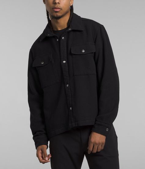 Soft, durable and made from 100% organic cotton, the relaxed-fit Men’s Valley Twill Utility Shacket is primed for adventures from the backyard to the backcountry. Men's Men's Jackets & Vests [North Face, Northface, thenorthface, the northface, TNF, tnf] North Face Brand, Men's Jackets, Stylish Jackets, Mens Clothes, Oversized Jacket, North Face Mens, Black North Face, North Face Jacket, Stylish Men