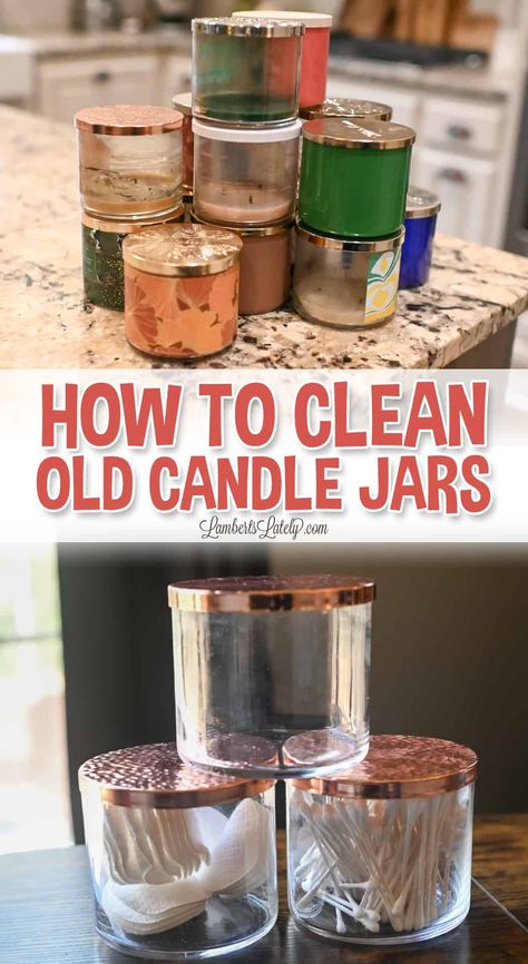 Get the full instructions on how to get wax out of a candle jar to upcycle it into a frugal, versatile container. Bonus: you'll also learn how to make wax melts out of the leftover wax! Diy Candles From Old Candles, Reuse Candle Wax, Clean Candle Jars, Leftover Candle Wax, Make Wax Melts, Leftover Candle, Homemade Candle Recipes, Old Candle Jars, Candle Upcycle