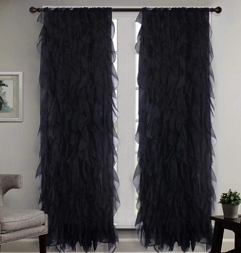 PRICES MAY VARY. ELEGANT ROOM DECOR: These ruffled curtains bring a touch of shabby chic style to any space, whether it’s a bedroom, kitchen, or living room. The vertical cascades of material create an elegant and sophisticated look that enhances the decor of any room in your home. SET OF 2 PANELS: The package includes 2 ruffle curtains, each measuring 54" wide by 63" long. These sheer curtains not only enhance your room’s decor but also provide versatile coverage to suit any window size. CLASSI Two Shower Curtains, Chic Curtains, Country Style Bedroom, Ruffle Curtains, Voile Panels, Shabby Chic Curtains, Elegant Curtains, Stylish Curtains, Country Curtains