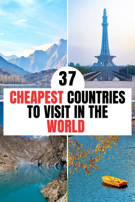 37 Cheapest Countries To Visit In The World By Continent Cheapest Countries To Visit, Cheap Countries To Travel, Cheap Places To Visit, Country To Visit, Affordable Vacations, Vacation Locations, Cheap Vacation, Budget Travel Destinations, Van Living