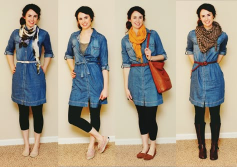 It was a simple denim chambray shirt dress with a tie at the waist. Description from snowangels.com. I searched for this on bing.com/images Denim Shirt Dress Outfit, Chambray Dress Outfit, Dress In Winter, Denim Dress Outfit, Shirt Dress Outfit, Chambray Shirt Dress, Grunge Dress, Wear To Work Dress, Denim Dresses