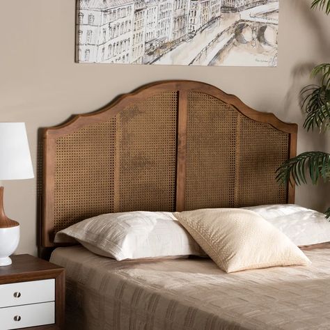 Bay Isle Home Marcellus Panel Headboard | Wayfair Studio Iris, Rattan Headboard, Arched Headboard, Queen Size Headboard, Coastal Bedrooms, Coastal Bedroom, Queen Headboard, Wood Headboard, King Headboard