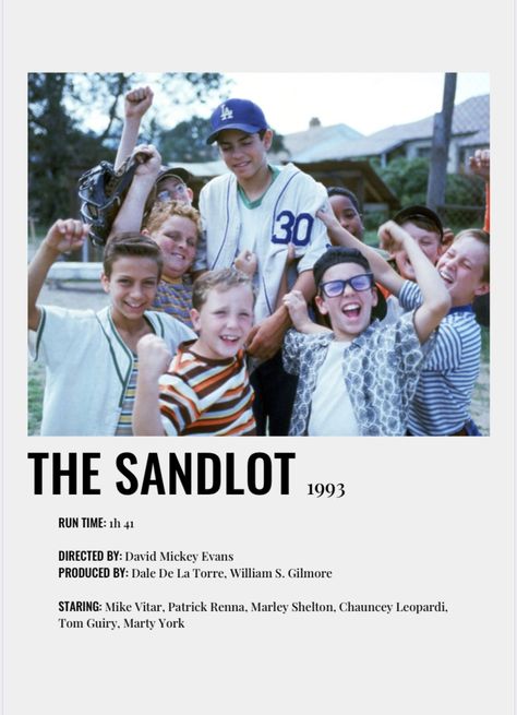 indpired by Andrew Sebastian Kwan The Sandlot Wallpaper, The Sandlot Movie Poster, Sandlot Movie Poster, The Sandlot Kids, Sandlot Movie, Benny Rodriguez, Mike Vitar, Comfort Movies, Iconic Movie Posters