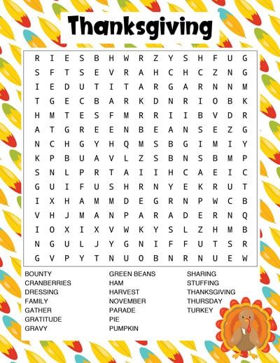 Free Printable Thanksgiving Word Search - American & Canadian Thanksgiving Word Searches - The Artisan Life #freeprintable #wordsearch #printablewordsearch Canadian Thanksgiving Activities, Thanksgiving Puzzle, Classroom Thanksgiving, Thanksgiving Word Search, Teaching Worksheets, Free Printable Thanksgiving, Blessed Thanksgiving, Thanksgiving Worksheets, Halloween Word Search