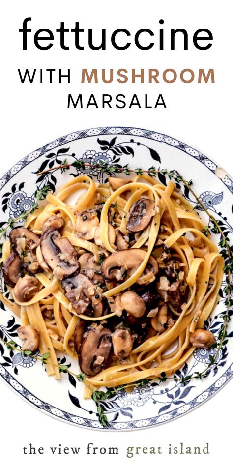 Pasta Mushroom, Marsala Pasta, Mushroom Fettuccine, Mushroom Marsala, Gourmet Pasta, Pasta Dinner Recipes, Easy Pasta Recipes, Delicious Dinner Recipes, Vegetarian Dinner