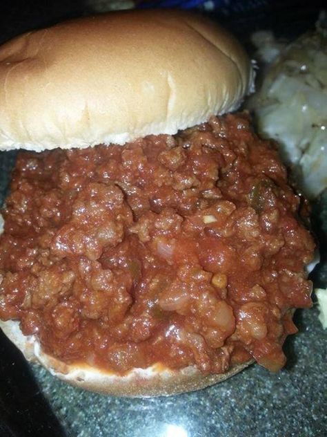 MarthaRayDeen's Sloppy Does (Venison Joes) #sloppy joe #venison recipes #justapinchrecipes Venison Sloppy Joes, Baked Potato Bar, Ground Venison, Potato Bar, How To Make Lasagna, Joe Recipe, Deer Meat, Just A Pinch Recipes, Cupcake Recipes Chocolate