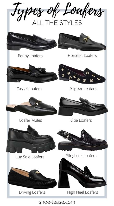 Types Of Loafers, Sepatu Loafers, Makeup Tip, Loafers Outfit, Shoes Outfit Fashion, Fashion Vocabulary, Loafer Shoes Women, Loafers Style, Aesthetic Shoes