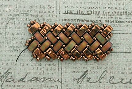 Linda's Crafty Inspirations: Half Tila Herringbone Bracelet Etsy Bracelets, Herringbone Bracelet, Tila Beads, Beads Craft Jewelry, Jewerly Beads, Beading Techniques, Bead Weaving Patterns, Beaded Jewelry Designs, Beaded Bracelet Patterns