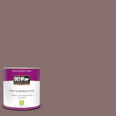 BEHR Premium Plus 1 qt. Home Decorators Collection #HDC-AC-28 Smokey Claret Eggshell Enamel Low Odor Interior Paint & Primer Behr Ultra, Behr Premium Plus, Cabinet Trim, Flat Interior, Flat Paint, 1 April, Paint Primer, Home Decorators Collection, Interior Paint