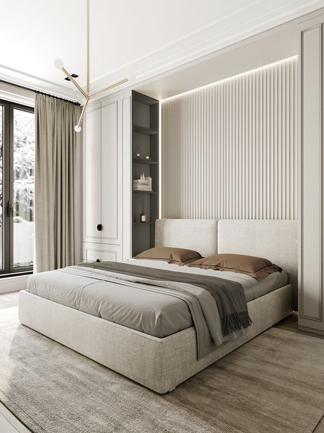 Modern Luxury Bedroom, Modern Bedroom Interior, Luxury Bedroom Master, 아파트 인테리어, غرفة ملابس, Bedroom Bed Design, Bedroom Furniture Design, Room Design Bedroom, Apartment Interior Design