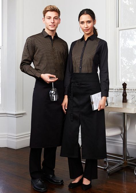 Waiter Outfit Restaurants, Waiter Uniform Design, Bar Uniform, Waitress Outfit, Cafe Uniform, Chef Uniforms, Waiter Uniform, Employee Uniform, Restaurant Uniforms