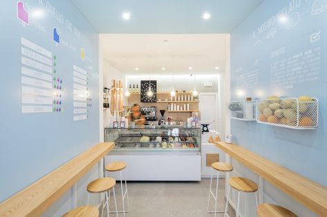 Ice Cream Shop Design, Ice Cream Business, Italian Ice Cream, Ice Cream Shops, Gelato Shop, Sandwich Bar, Cafe Shop Design, Italian Ice, Design Blogs