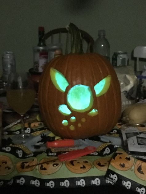 Zelda Navi pumpkin carving Gamer Pumpkin Carving, Zelda Pumpkin Painting, Pikmin Pumpkin Carving, Pumpkin Carving Ideas Nerdy, Nintendo Pumpkin Carving, Pumpkin Carving Ideas Bluey, Video Game Pumpkin Carving, Zelda Pumpkin Carving, Cool Pumpkin Carving Ideas Easy