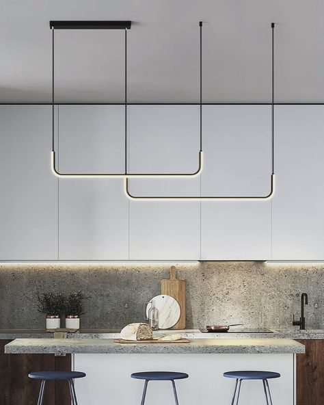 Linear LED Ceiling Chandelier Minimalist Suspension Light. Link in bio. Linear Pendant Light, Bedroom Light Fixtures, Pendant Lighting Dining Room, Minimalist Lighting, Led Ceiling Lamp, Linear Pendant, Linear Chandelier, Ceiling Chandelier, Chandelier In Living Room