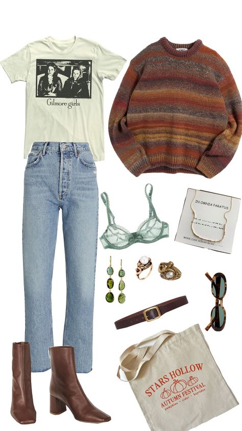 Gilmore girls inspired Vintage Fall Outfits 90s, Freaks And Geeks Outfits, Gilmore Girls Clothes, Gilmore Girls Outfits Inspiration, Lorili Gilmore Outfits, Gilmore Girls Clothing, Gilmore Girls Fashion, Gilmore Girls Outfits, Nerdy Outfits