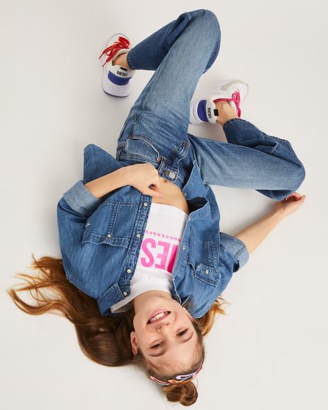 Francesca Bisceglia - Denim Guide - Brave Kid Denim Photography, Modelling Poses, Comp Card, Denim Editorial, Kids Fashion Show, Brave Kids, Kid Fashion, Fashion For Kids, Fall Denim