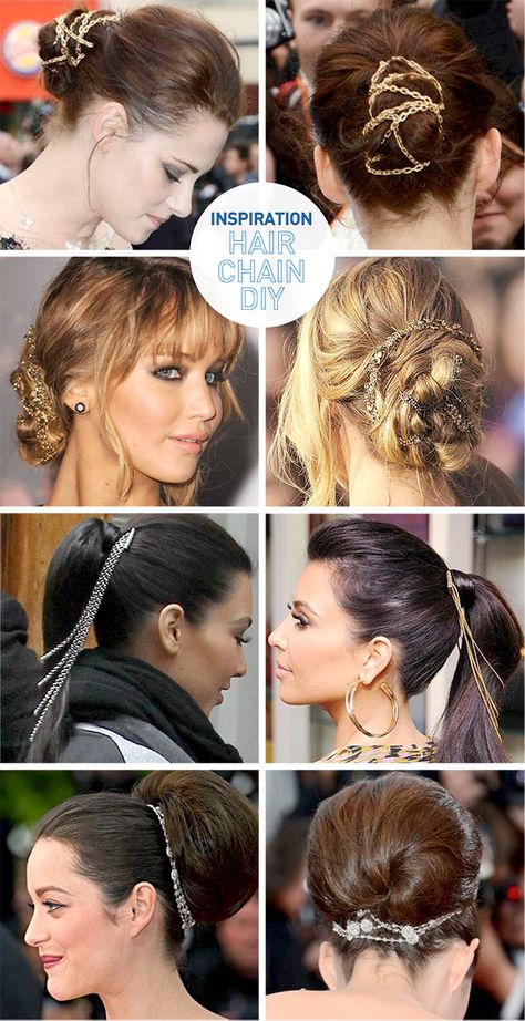 cadenas en el pelo DIY Inspiration | Hair Chain | I SPY DIY Hair Chain Hairstyles, Hair Chains Diy, Chain Hairstyles, Hair Chain Jewelry, I Spy Diy, Chain Headpiece, Hair Chain, Hair Chains, I Spy