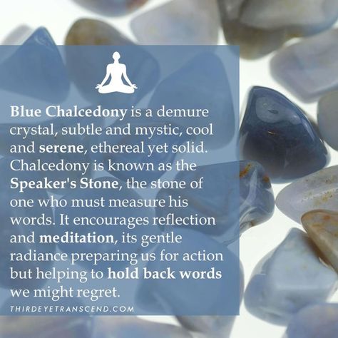 ThirdEyeTranscend on Instagram: “Meditation with Blue Chalcedony ✨🧘 • • • • • #crystals #chakra #crystalhealing #metaphysical #crystal #reiki #spiritual #healingcrystals…” Blue Chalcedony Meaning, Chalcedony Crystal Meaning, Crystal Grimoire, Stone Meanings, Crystal Beauty, Blue Crystals Stones, Holistic Therapy, Crystals Blue, Chalcedony Crystal