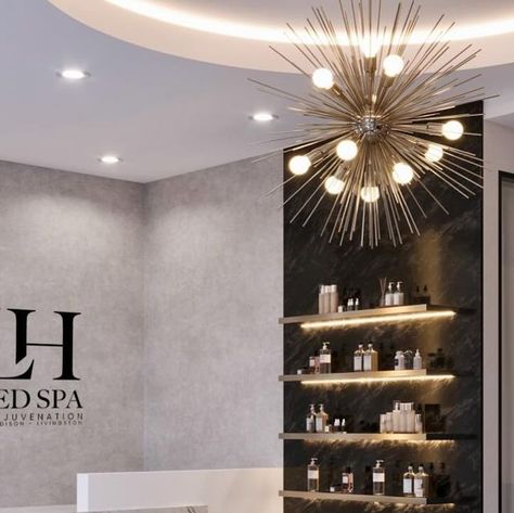 Michele Pelafas on Instagram: "New med spa design for @lhspaandrejuvenation to reflect their luxury aesthetic and signature colors of black, white and gold while maintaining a modern relaxing environment.   #MichelePelafas #MichelePelafasDesign #MichelePelafasFurniture #InteriorDesign #InteriorDesigner, #Interiors #MedicalSpa #Medspa #MedicalSpaDesign #MedicalSpaDesigner #Medispa #MedSpaDesign #MedspaInterior #MedicalSpaInteriors #AmSpa #Spa #SpaDesign #SpaInteriors #MedicalAesthetics #Aesthetics #fyp #wellness #wellnessspa" Black And Gold Salon Interior Design, Black And White Spa Room, Med Spa Aesthetic Decor, Dark Spa Aesthetic, Salon Interior Design Black, Luxury Spa Design Interiors, Medspa Interior Design, Spa Salon Design, Wellness Spa Interior Design