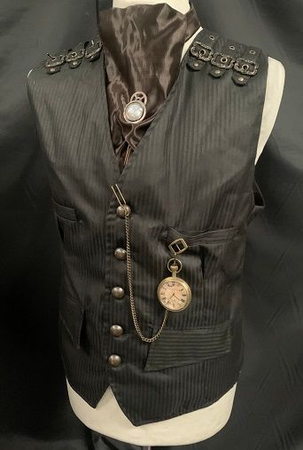 Steampunk Fashion - Steampunk clothing, headgear and accessories Steampunk Outfit Men, Modern Steampunk Fashion, Steampunk Mens Fashion, Adventurer Costume, Gothic Suit, Steampunk Men Clothing, Pirate Garb, Steampunk Vest, Black Steampunk