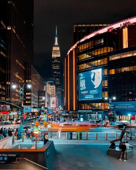 NYCgo on Instagram: “Midtown Manhattan, starring Madison Square Garden and the Empire State Building. 📷: @ph88rh ⁠ ⁠” Atlantic City Casino, New York Tattoo, New York City Aesthetic, Penn Station, Visit New York City, 80th Anniversary, Midtown Manhattan, Visit New York, New York City Travel