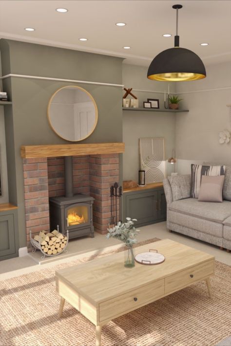 Alcove Ideas Living Room, Log Burner Living Room, Lounge Room Styling, Snug Room, Living Room Renovation, Living Room Warm, Cosy Living, Living Room Decor Fireplace, Cottage Living Rooms