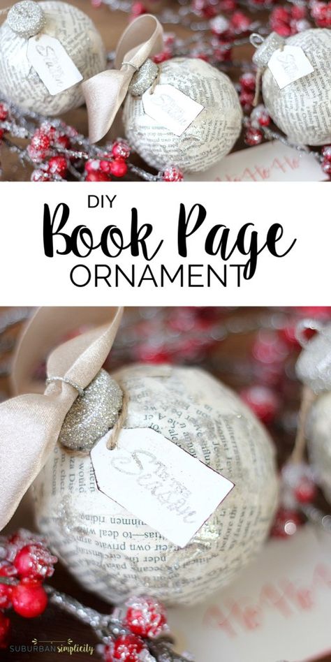 Christmas Gift Ideas For Family, Book Christmas Tree, Diy Buch, Old Book Crafts, Gift Ideas For Family, Book Page Crafts, Christmas Ornaments Homemade, Diy Book, Old Book