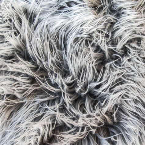 Sugar Frosted Mongolian Fake Faux Fur Grey 60 Inch Fabric by the Yard, 1 Yard Eagle Hunter, Pillars Of Eternity, Foto Transfer, Fur Texture, Faux Fur Pillow, House Stark, Fur Pillow, Animal Fur, Fur Stole