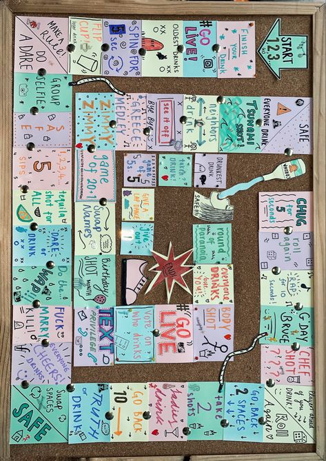 Snakes And Ladders Drinking Game, Drink Games, Diy Posters, Drinking Board, Drinking Board Games, Alcohol Games, Sleepover Party Games, Diy Party Games, Ladders Game