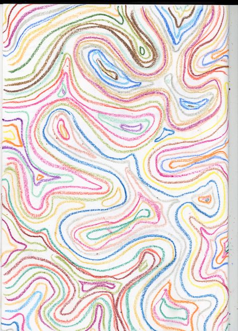 Abstract art made out of crayons and doodly lines. Not the biggerst fan of abstract but its very therapeutic to make/ draw Crayon Abstract Art, Zigzag Line, Crayon Drawings, Making Out, Crayon, Line Art, Abstract Art, Doodles, Graphic Design