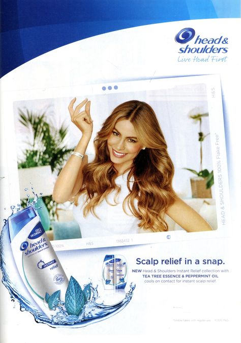 Cosmetics Ads, Haircare Advertising, Sophia Vergara, Beauty Skin Quotes, Poster Idea, Social Media Advertising Design, Head And Shoulders, Head Shoulders, Concept Diagram