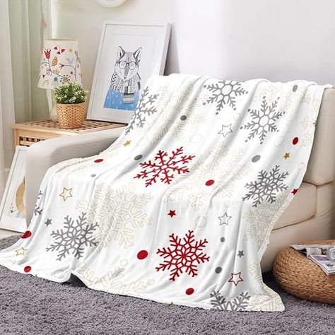 Christmas Throw Blanket Snowflake Couch Blanket Super Soft Flannel Throw Blanket Winter Plush Fuzzy Warm Bed Blanket Christmas Holiday Decor for Couch Bed 50"X60" , #Sponsored Burr Basket, Christmas Throw Blanket, Holiday Blankets, Blanket Christmas, Christmas Holiday Decor, Couch Blanket, Christmas Throws, Warm Bed, Christmas Room Decor