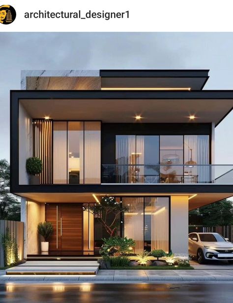 Aesthetic House Exterior Modern, Wood Exterior House, Aesthetic House Exterior, Simple House Exterior Design, Modern Contemporary House, House Structure Design, House Exterior Modern, Flat Roof House, Indian House Plans