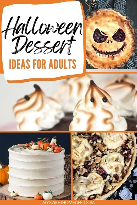 Gross Desserts For Halloween, Best Halloween Dessert Recipes, Creative Halloween Dessert Ideas, Easy Halloween Desserts For Adults, Spooky Halloween Desserts Easy, Halloween Potluck Ideas Dessert, Gross Looking Halloween Desserts, Halloween Adult Desserts, Halloween Finger Food Desserts