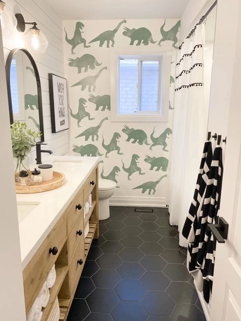 Kids bathrooms are a great place to have a little fun with a bathroom remodel. Learn more about layout, storage options, and design in this post. Boy Bathroom Ideas, Modern Kids Bathroom, Toddler Bathroom, Boys Bathroom Decor, Kids Bathroom Makeover, Kids Bathroom Design, Kids Bathroom Remodel, Baby Bathroom