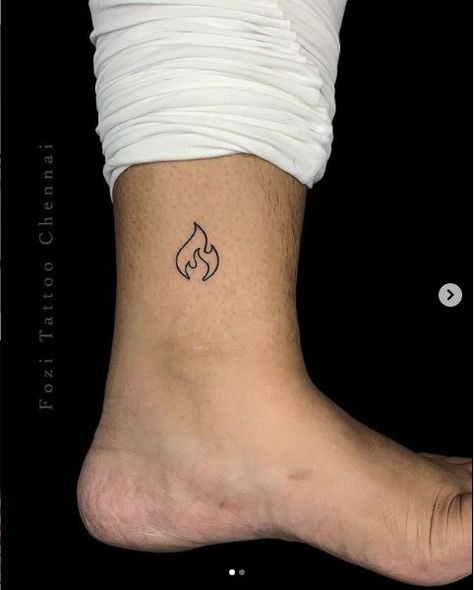 Hot And Cold Tattoo Ideas, Play With Fire Tattoo, House Fire Tattoo, Cute Fire Tattoo, Water Fire Tattoo, Campfire Tattoo Simple, Fire Minimalist Tattoo, Wildfire Tattoo, Fire Water Tattoo