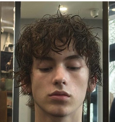 Overgrown Mod Haircut, Mod Haircut Mens Curly, Curly Male Haircut, 80s Perm Hair, 2b Hairstyles Men, Layered Mens Hair, Mod Cut Curly, Long Boy Hair Styles, Curly Mod Cut