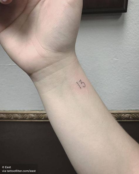 13 Mathematical Tattoo, Number 13 Tattoos, Lucky Number 13, 13 Tattoo, 13 Tattoos, Single Needle Tattoo, Explore Tattoo, Number 13, Florida Woman