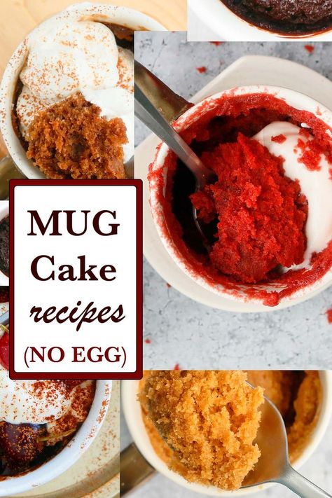 No Egg Mug Cake, Mug Cake Without Egg, Eggless Mug Cake, Best Mug Cake, Mug Cake Eggless, Microwave Desserts, Mug Cake Recipes, Cake Recipes Without Eggs, Dessert In A Mug