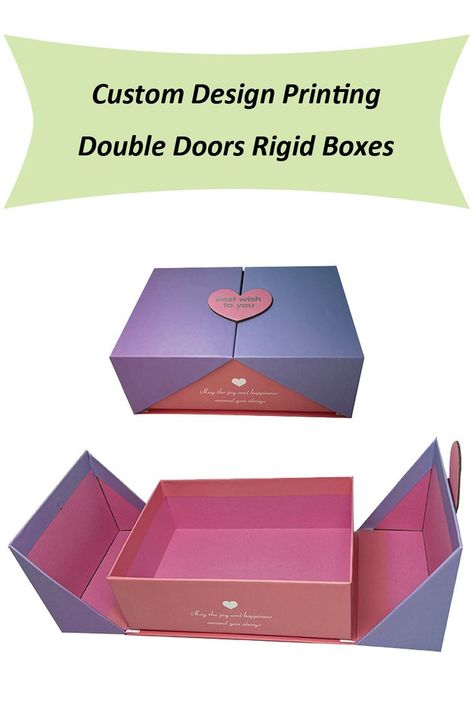 double door rigid box Box Bag Packaging, Packing Box Design, Luxury Box Design, Shoe Box Design, Unboxing Packaging, Luxury Box Packaging, Luxury Packaging Design, Packaging Template Design, Packaging Ideas Business