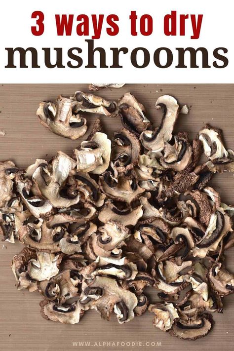 Dehydrate Mushrooms In Air Fryer, Mushrooms In Oven, Dry Mushroom Recipes, Dehydrating Mushrooms, Dry Mushrooms, Mushroom Chocolate, Growing Mushrooms At Home, Mushroom Supplements, Great Chicken Recipes