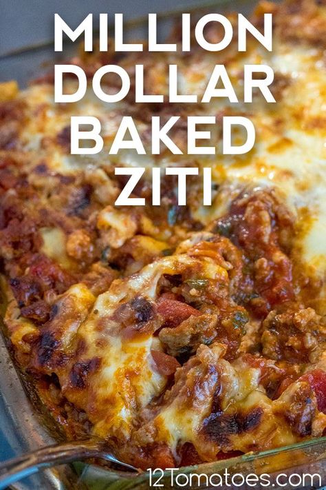 Tomatoes Recipes, 12 Tomatoes Recipes, Baked Ziti Recipe, Creamy Recipes, Mild Italian Sausage, Baked Pasta, 12 Tomatoes, Pasta Sauces, Baked Ziti