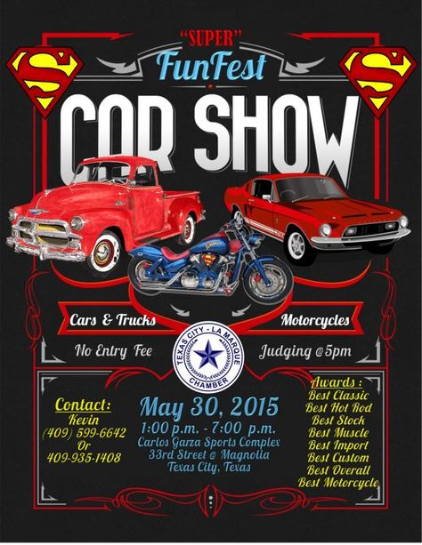 Car Show Flyers Car Show Poster, Car Show Flyer, Car Present, Show Flyer, Flyers Template, Texas City, Wristbands, Poster Template, Car Show