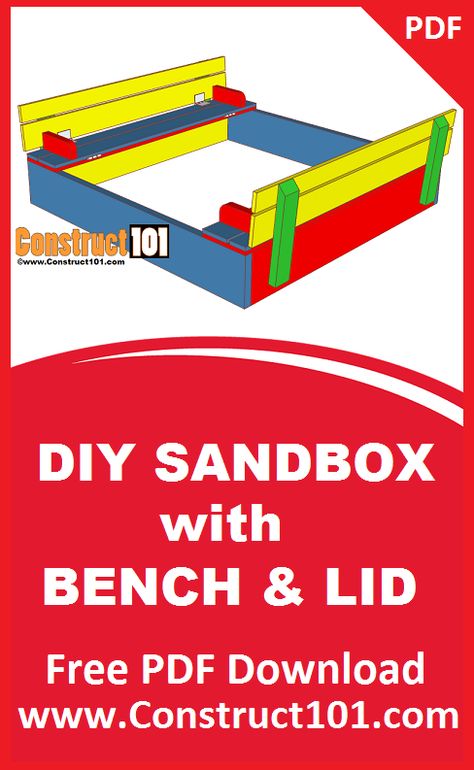 Large Sandbox With Cover, Sandbox Diy, Sandbox Plans, Sandbox With Lid, Backyard Fun Ideas, Sandbox Ideas, Build A Sandbox, Backyard Sandbox, Diy Sandbox