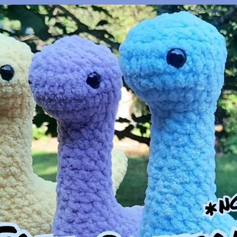 Kaylee on Instagram: "🦕 FREE PATTERN 🦕 🦕 This is a no-sew brontosaurus crochet pattern, and... it's free! 🤗 If you use this pattern, please give me credit and tag me! (@kayleecrochet) 😆 I am so excited to be sharing this pattern with you all! 🤗 Thank you to all my amazing testers! Go give them a follow! @ashynickel_crochet @frogthatstitch_crochet @dearly.neptune @crazymamacreations @spoonie.stitches @crochetedbyelle @tinycrochetedthings @lolas.crochet22 @crochet_by_sienna #kayleecrochet #c Crochet Dinosaur Pattern Free Brontosaurus, Amigurumi Brontosaurus Free Pattern, Free Easy Dinosaur Crochet Patterns, Crochet Stuffed Dinosaur Free Pattern, Cute Dinosaur Crochet Pattern, Long Neck Dino Crochet Pattern Free, Tanner The Triceratops Crochet Pattern, Free Brontosaurus Crochet Pattern, Crochet Long Neck Dinosaur Free Pattern