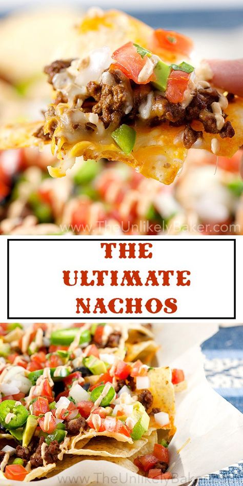 The Ultimate Nachos Tacos Ground Beef, Ultimate Nachos, Nachos Recipe Easy, Nachos Recipe, Football Food, Easy Appetizer Recipes, Game Day Food, Best Appetizers, Mexican Dishes